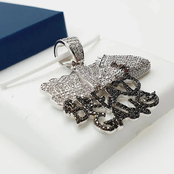 "925 Sterling Silver Plated CZ Pendant, INUS1BR288 - Picture 8 of 9